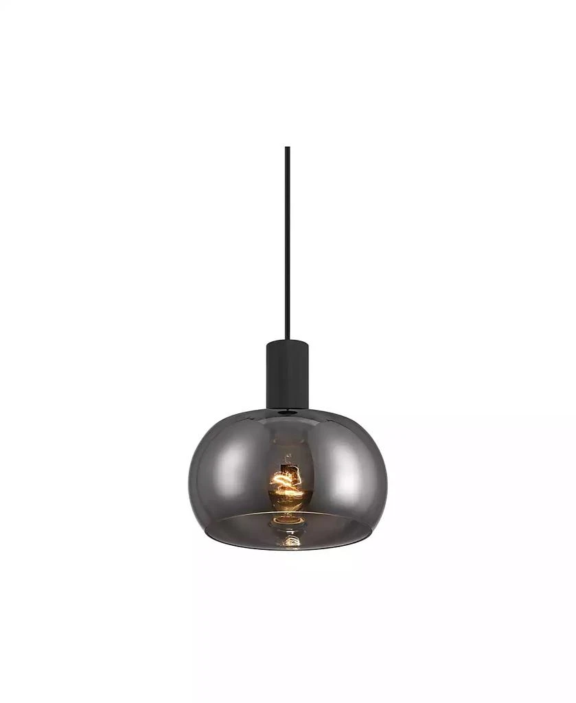Possini Euro Design Rorie 8 1/2" Modern Pendant Ceiling Light Fixture Dining Room Over Table Kitchen Island Black Smoke Glass Mini