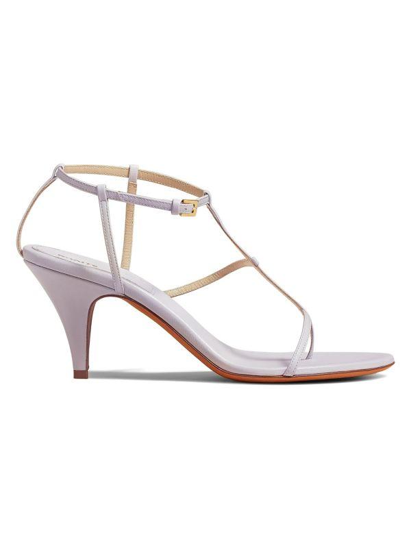Khaite Jones 75MM Leather T-Strap Sandals