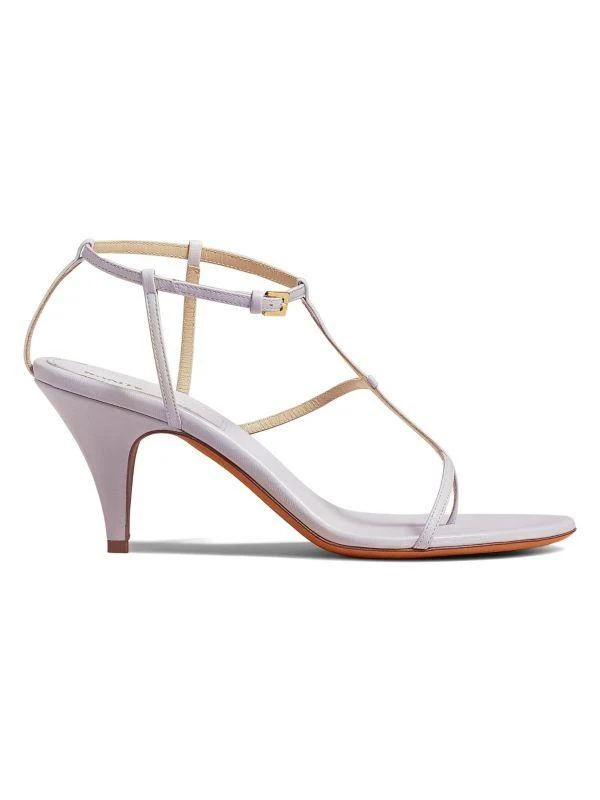 Khaite Jones 75MM Leather T-Strap Sandals 1