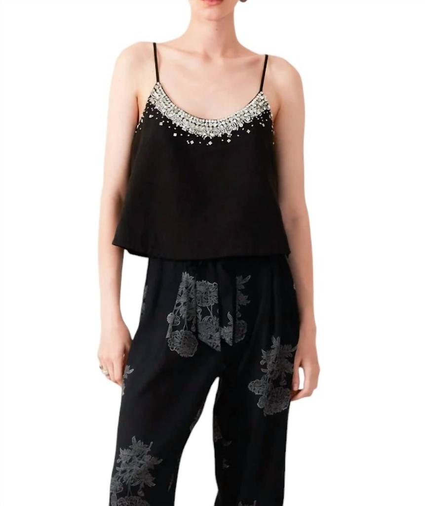 Alix of Bohemia Daphne Gem Top In Black