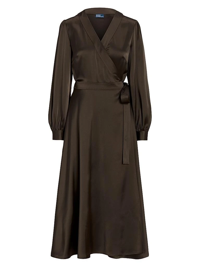 Ralph Lauren Satin Midi Wrap Dress 1