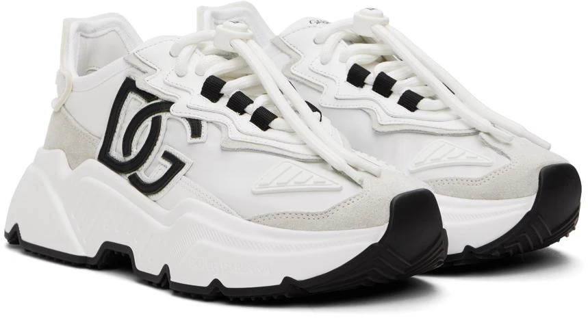 Dolce & Gabbana White Mixed-Material Daymaster Sneakers 4