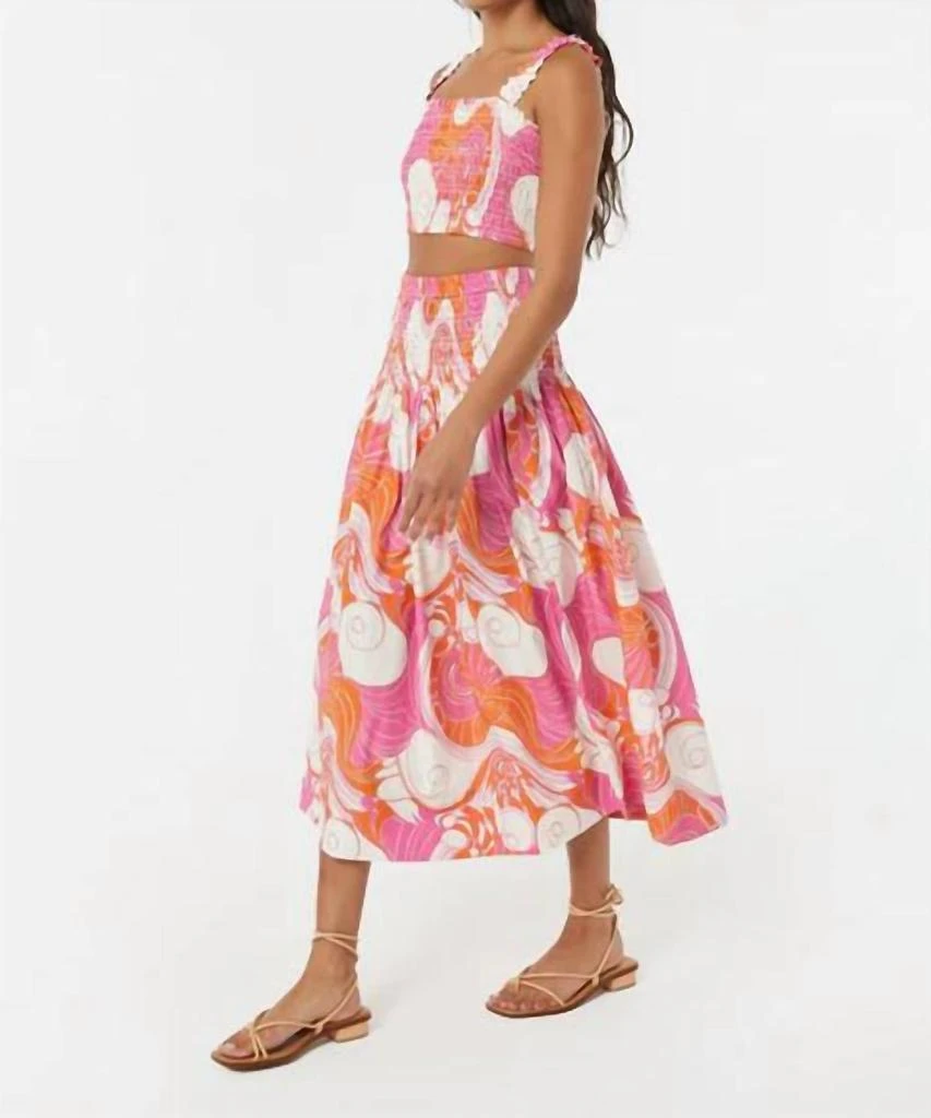 Rhode Tanya Top In Pink Deco Surf 3