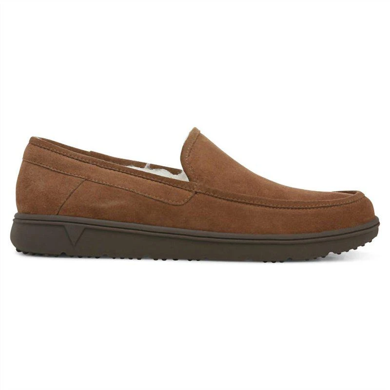 VIONIC Men's Gustavo Orthotic Slipper Medium Width In Toffee 1