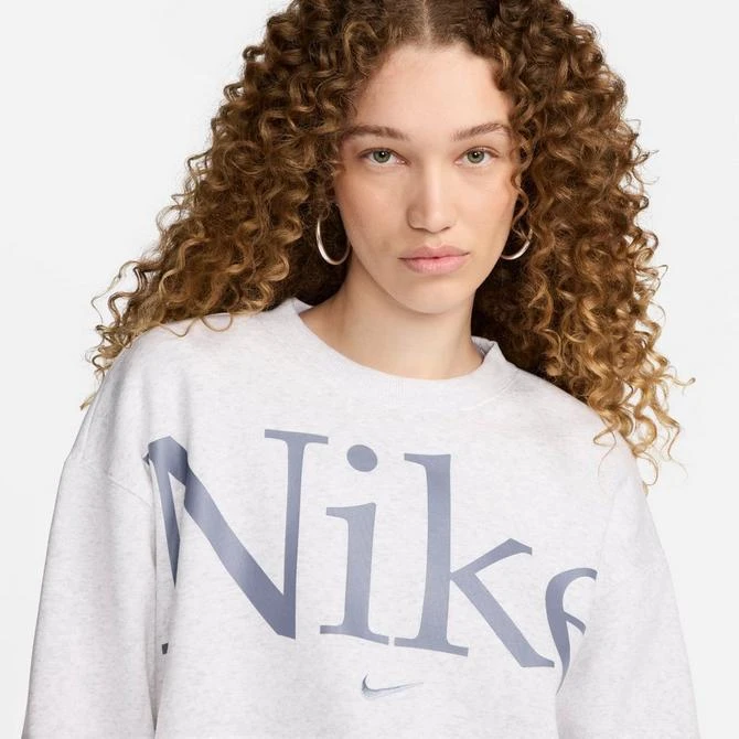 NIKE Women's Nike Sportswear Phoenix Fleece Oversized Logo Crewneck Sweatshirt 4