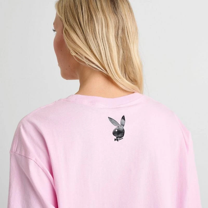 Playboy Women
s Playboy Diamante Necklace Boyfriend T-Shirt 6
