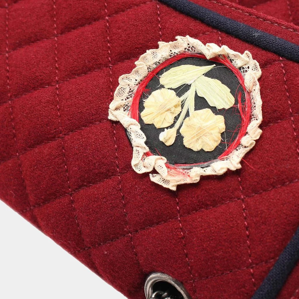 Chanel Chanel Red Wool 2.55 Salzburg CC Edelweiss Flap Bag 4