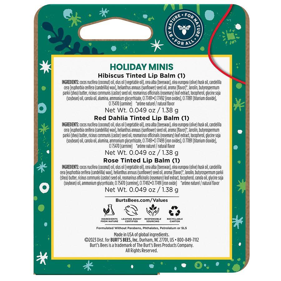 Burt's Bees Tinted Lip Balm Gift Set, Holiday Minis