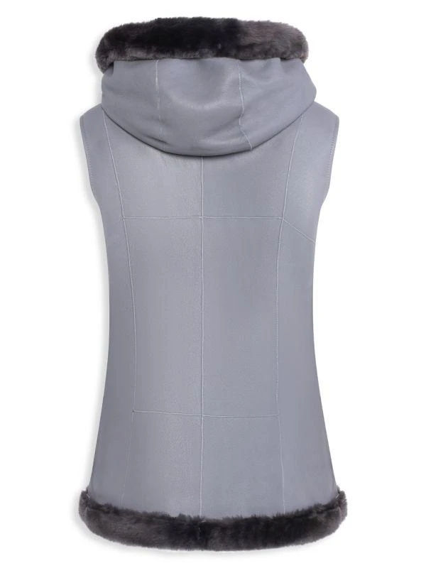 WOLFIE FURS Made For Generations™ Shearling Hooded Vest 4