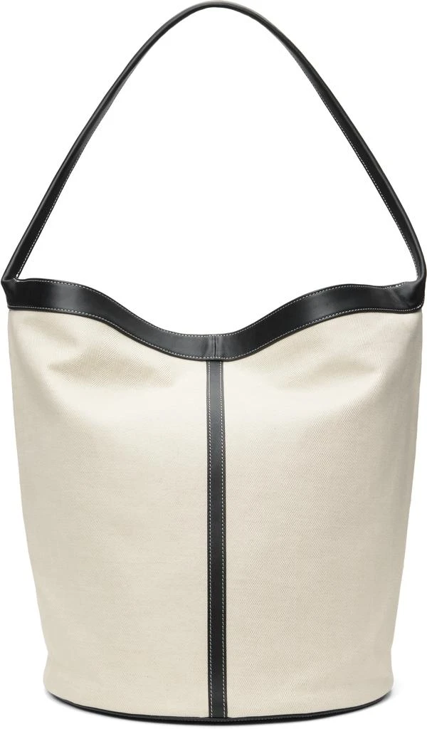 Recto Off-White Canvas Large Bucket Bag 1