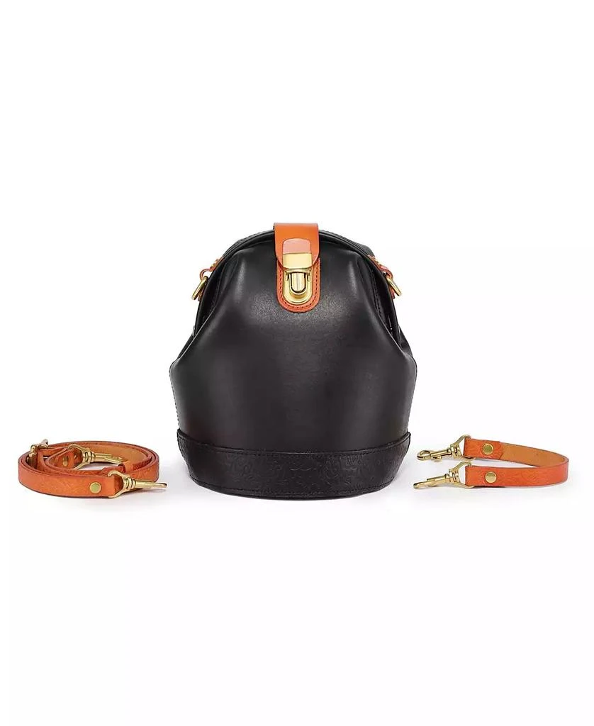 OLD TREND Women's Genuine Leather Doctor Bucket Crossbody Convertible Bag 7