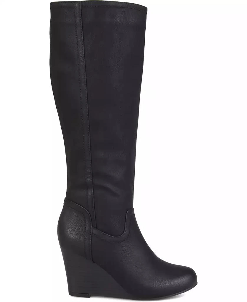 Journee Collection Women's Langly Knee High Wedge Boots 7