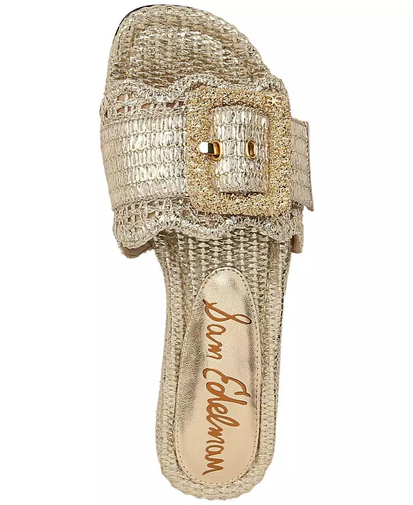 Sam Edelman Women's Bambi Raffia Buckle Slide Sandals 8