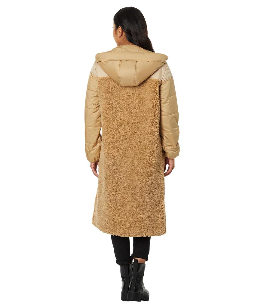 Avec Les Filles Coat Mixed Media Hooded