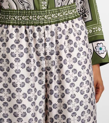 LA DOUBLE J Printed silk twill palazzo pants 4