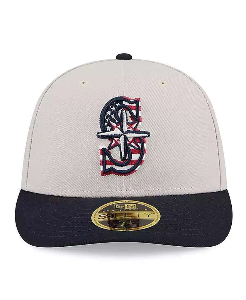 New Era Men's Black Seattle Mariners 2024 Fourth of July Low Profile 59FIFTY Fitted Hat 2