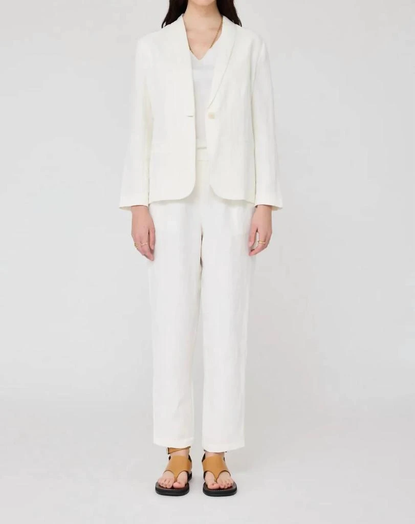 RAQUEL ALLEGRA Clarissa Blazer In Washed White 5