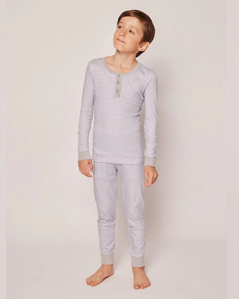 Petite Plume Unisex Pima Cotton Striped Pajama Set - Little Kid, Big Kid 3