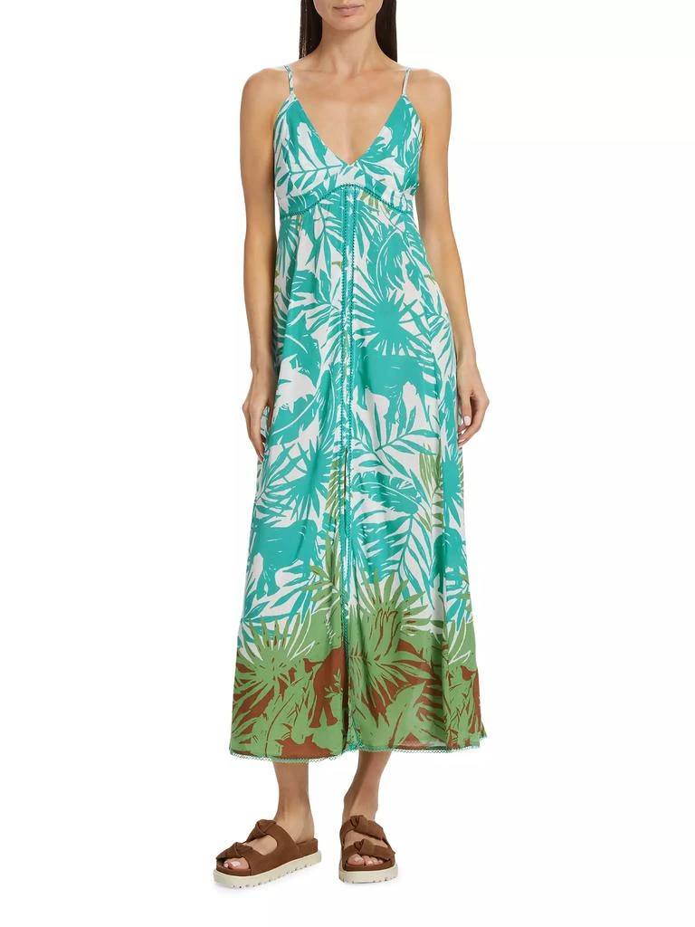 Poupette St Barth Denise Long Floral Slip Dress 3