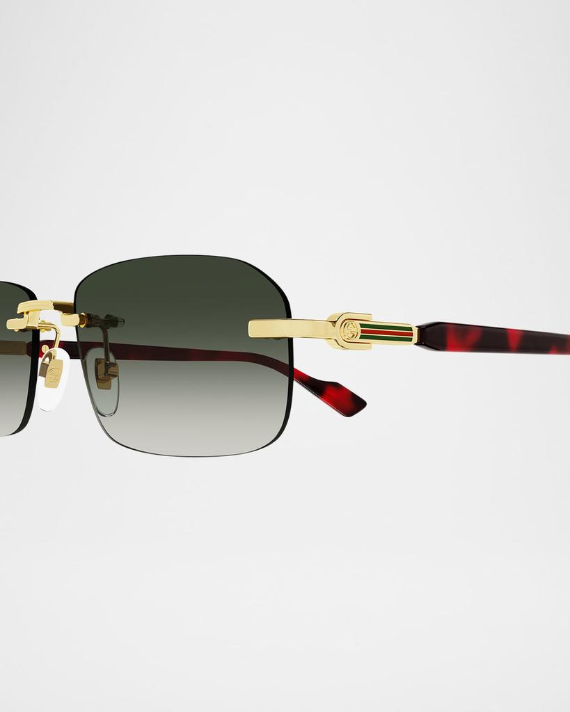 極美品 GUCCI rimless sunglasses linestone Gucci Gucci Block 52MM Rimless Rectangular Sunglasses | Saks Fifth