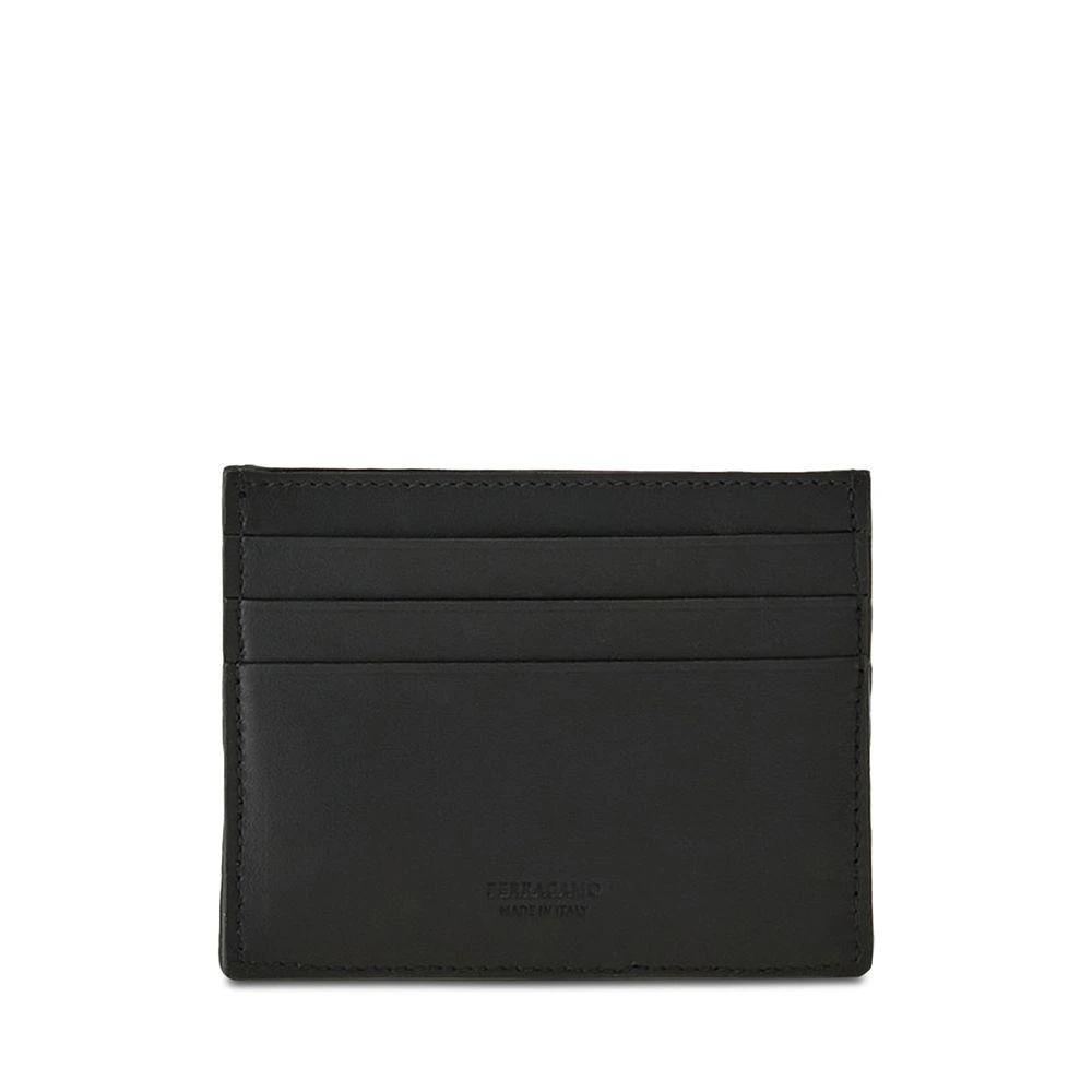 Salvatore Ferragamo Gancio Woven Leather Card Case 3