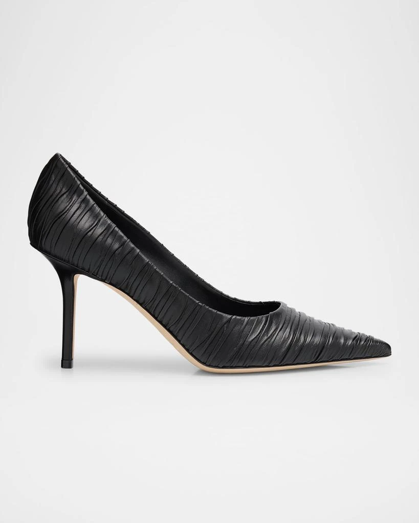 Jimmy Choo Love 85mm Pleated Leather Pumps 1