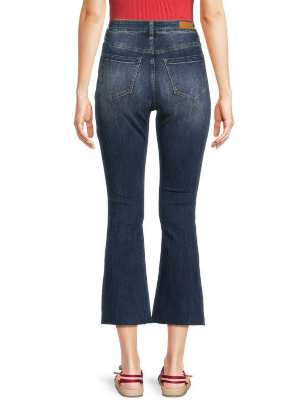 Etienne Marcel Faded Cropped Kick Flare Jeans