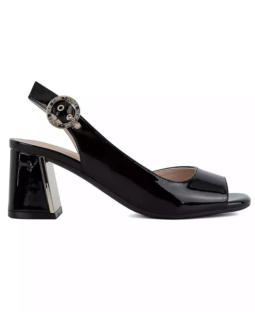 JONES NEW YORK Women's Ondree Slingback D'Orsay Peep Toe Block Heel Sandals 2