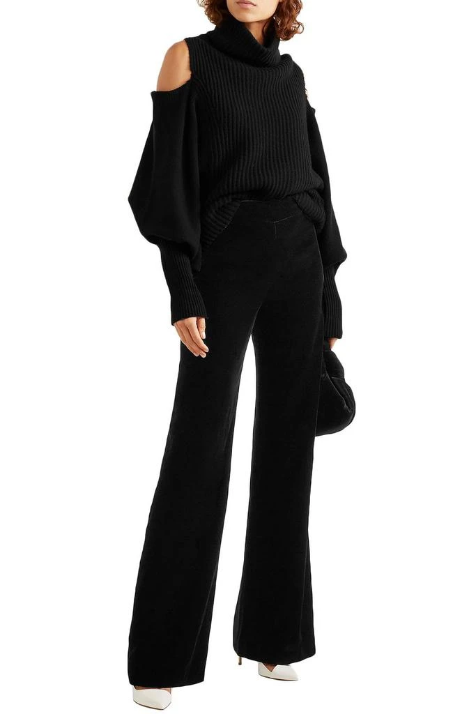 Brandon Maxwell Velvet wide-leg pants 2