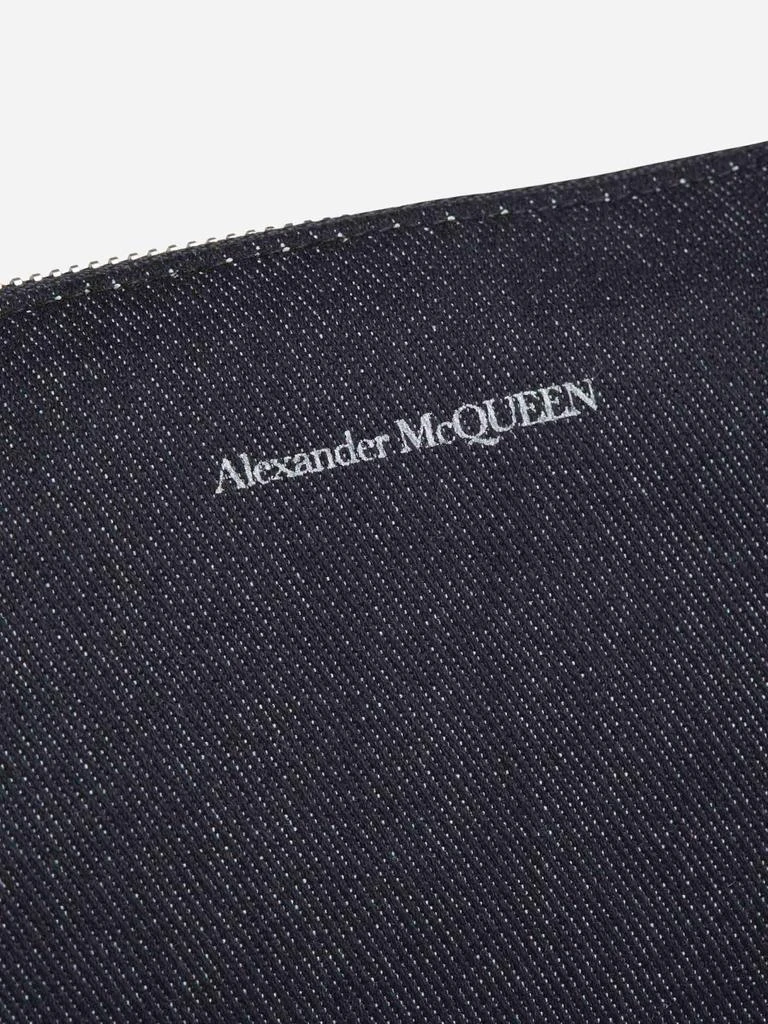 Alexander McQueen Alexander McQueen Logo Printed Denim Crossbody Bag 6