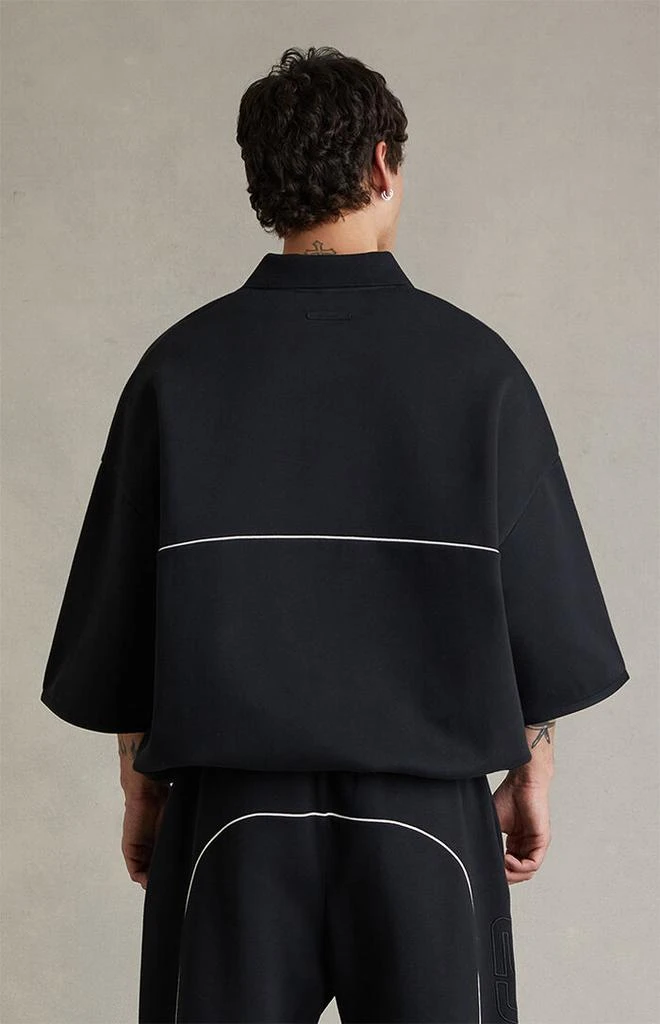 Essentials Vintage Black Active Trace 3/4 Sleeve Modern Polo Sweatshirt 4