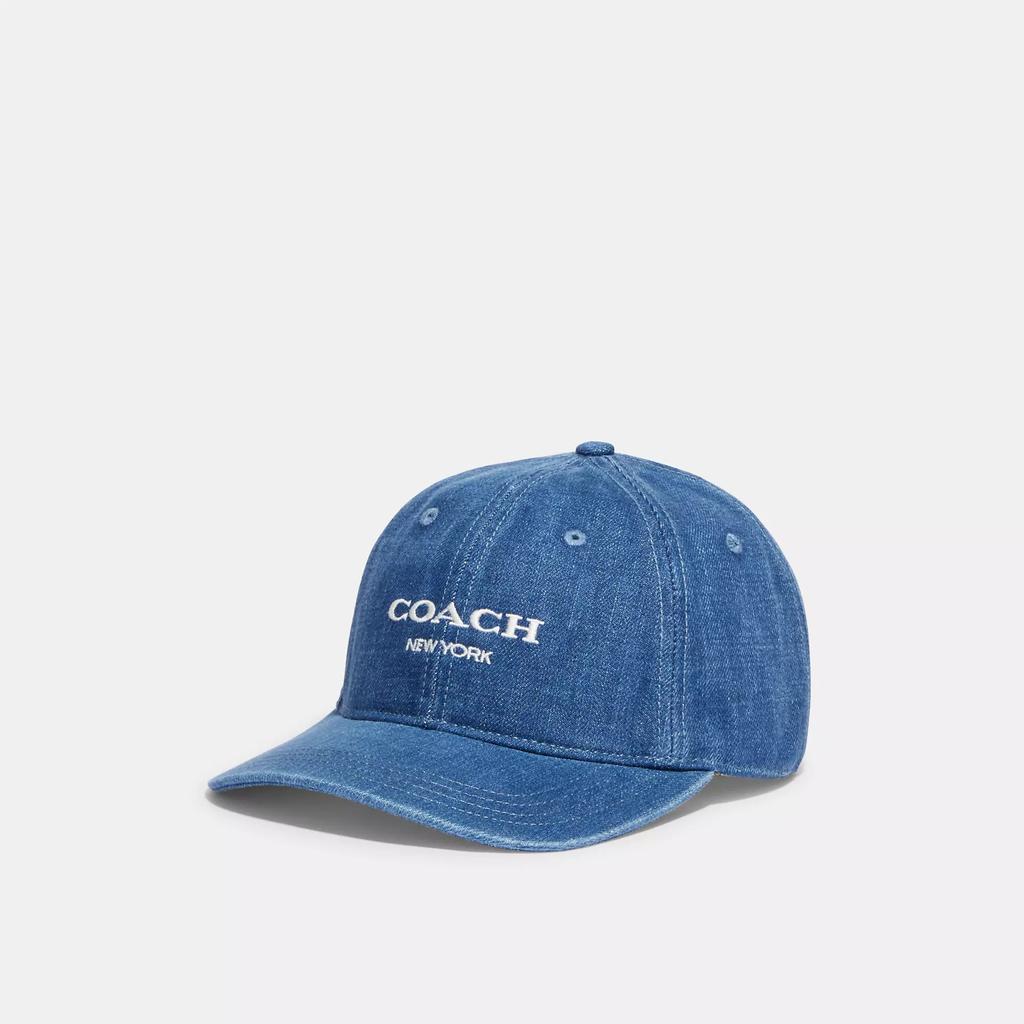 国内発! COACH★Signature Denim Baseball Hat★デニム キャップ Coach Unisex Denim Blue Signature C Logo Baseball Cap/Hat