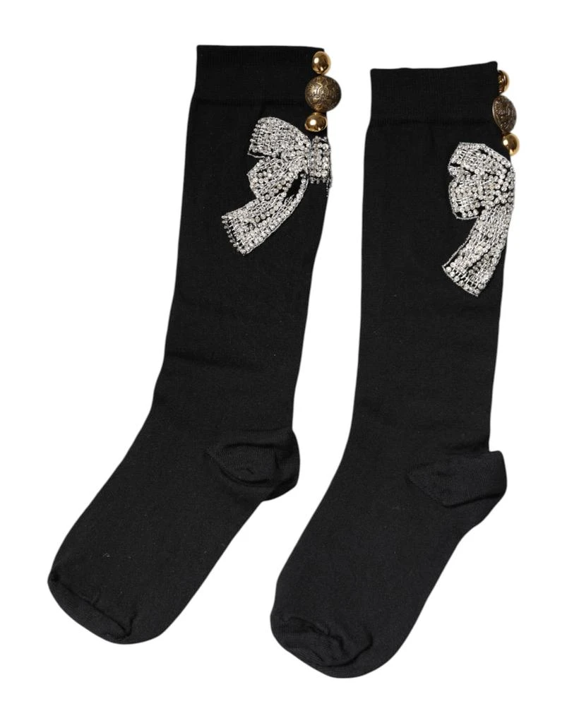 Dolce 
Gabbana Knit Floral Crystal Embellishment Women
s Socks 2