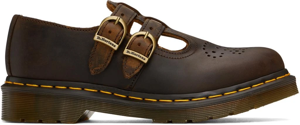 Dr. Martens Brown 8065 Crazy Horse Leather Mary Jane Loafers 1