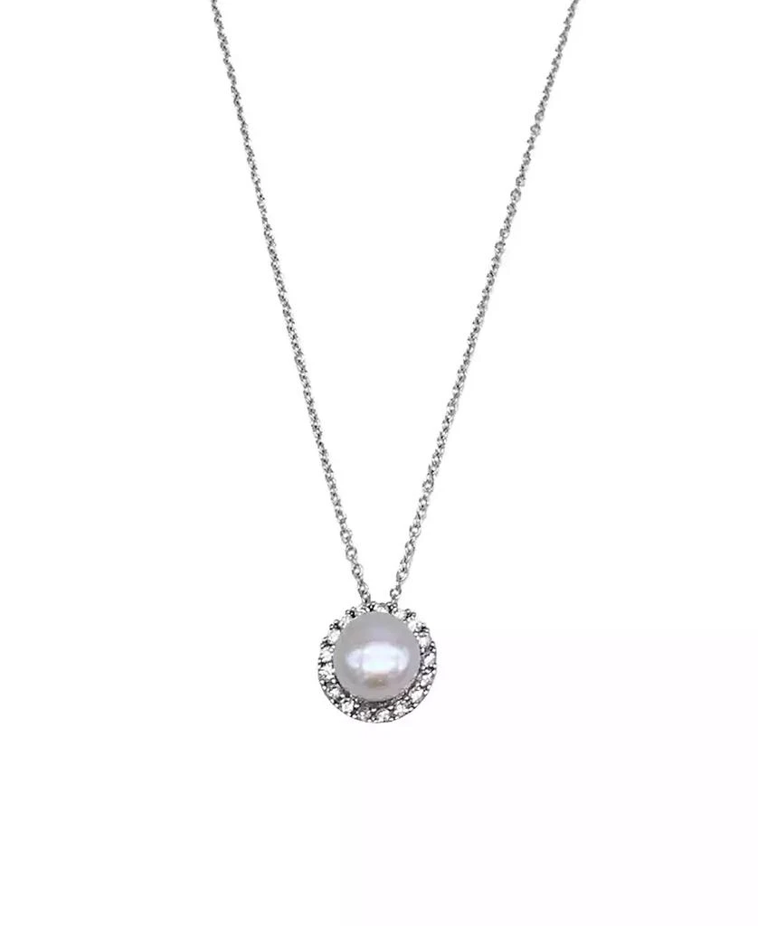 ADORNIA Floating Freshwater Pearl Halo Necklace 1