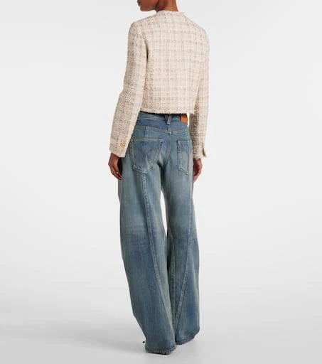 Versace High-rise barrel-leg jeans 3