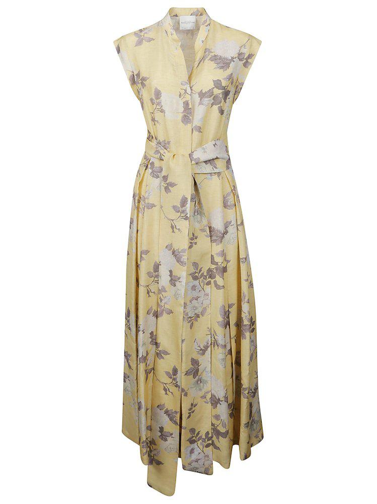 Ballantyne Ballantyne Floral-Printed Belted Dress