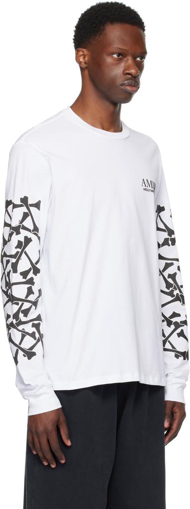 AMIRI White Bones Stacked Long Sleeve T-shirt - T-Shirts - BeyondStyle