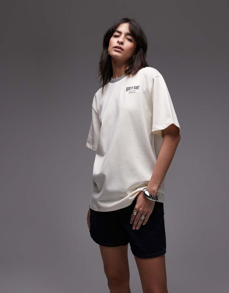 House Of Sunny House of Sunny motor services classic fit t-shirt in oat