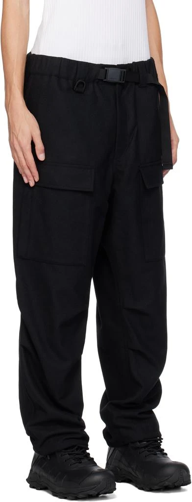 Y-3 Black Flannel Cargo Pants 2