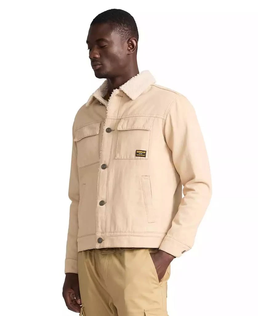 Cat Men's Denim Sherpa Lined Work Jacket 5