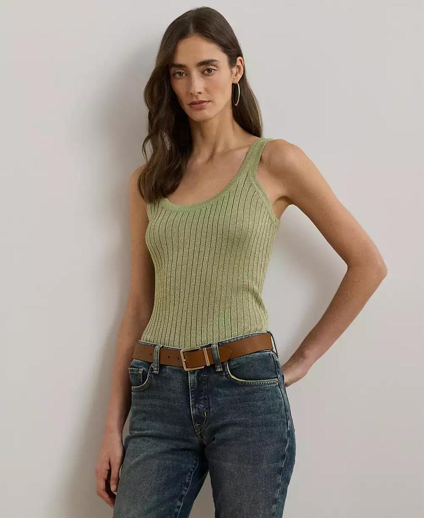 Ralph Lauren Women's Metallic Rib-Knit Sweater Tank Top