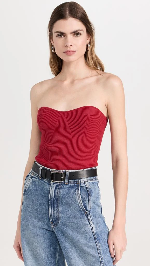 Reformation Jenni Strapless Sweater 1