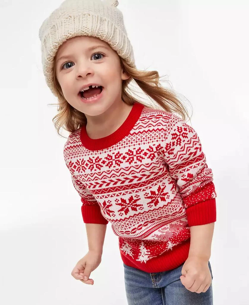 Holiday Lane Toddler Girls Fair Isle Sweater, Created for Macy's 3