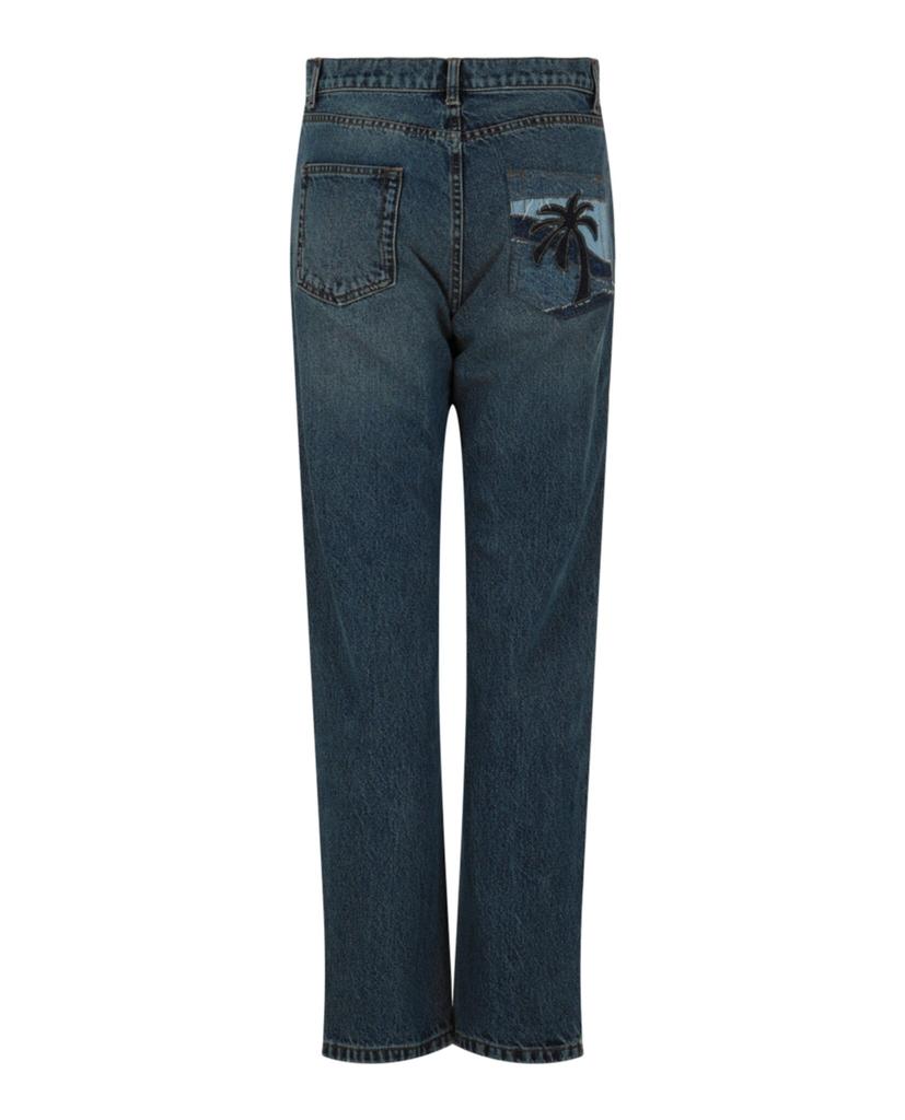 Palm Angels Intarsia Regular Fit Jeans