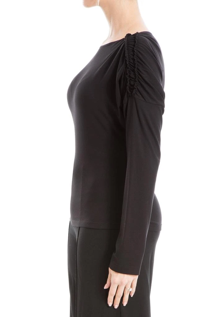 Max Studio Ruched Shoulder Long Sleeve Top 5