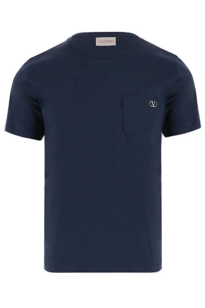 Valentino Valentino Logo Plaque Crewneck T-Shirt 1