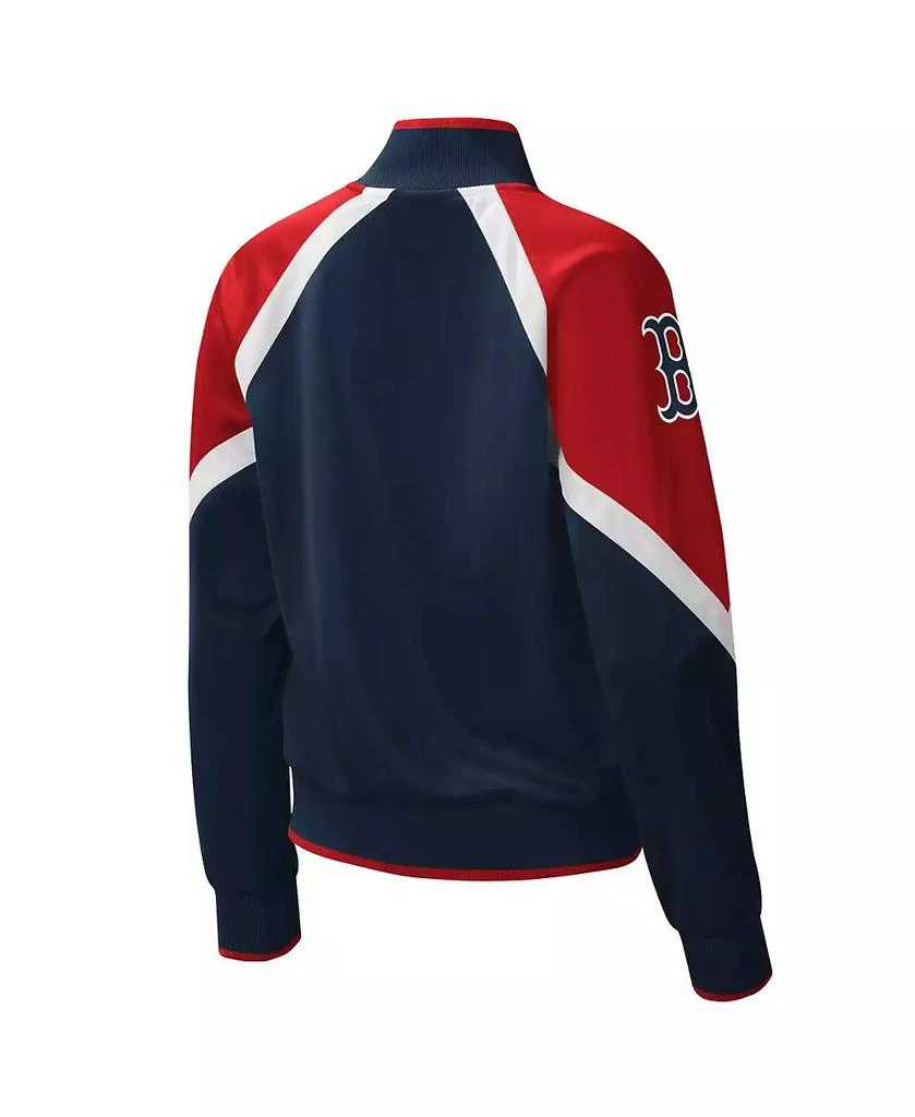 Starter Women's Navy Boston Red Sox Touchdown Raglan Full-Zip Track Jacket 3