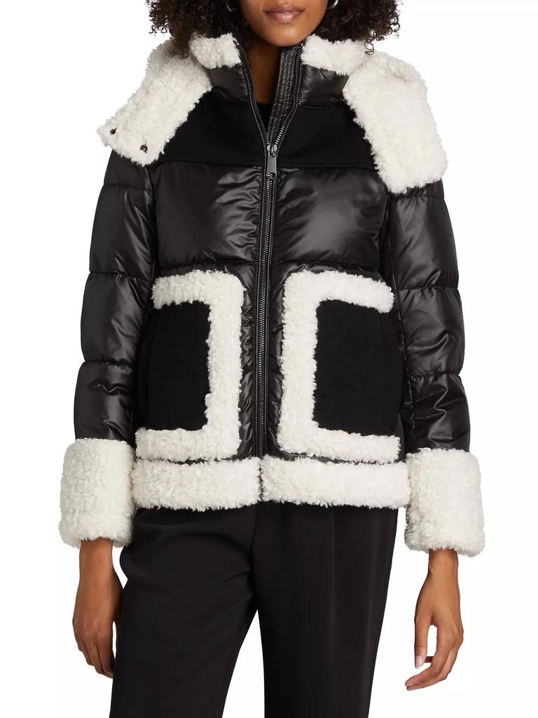 Mercer Collective Dana Mixed-Media Hooded Down Coat 3