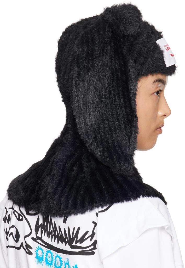 Charles Jeffrey Loverboy Black Fluffy Rabbit Balaclava 3